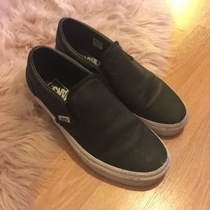 Perforated leather vans